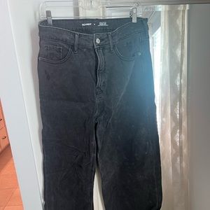 Old Navy Black Wide Leg High Rise Jeans